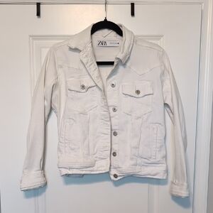 Zara Off-White Denim Jacket